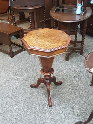 Walnut Trumpet Work Table C.1860 (1 of 6)