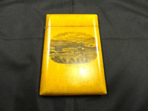 Scottish 19th Century Woodware Card Case, Laurencekirk & Mauchline (1 of 8)