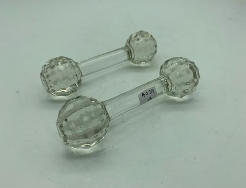 Pair Antique Glass Knife Rests circa 1900 (1 of 4)