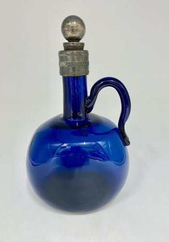 19th Century Bristol Blue Glass Flagon Decanter c.1825 (1 of 8)