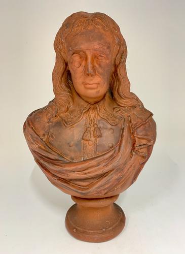 Antique Terra Cotta Library Bust Poet John Milton circa 1850 (1 of 9)