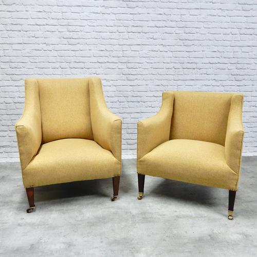 2 19th Century Upholstered Armchairs (1 of 5) 2 19th Century Upholstered Armchairs (1 of 5)