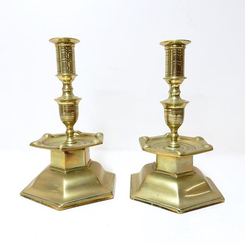 Pair of Heavy Brass Candlesticks (1 of 1)