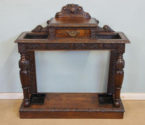 Antique Carved Oak Umbrella Sick Stand (1 of 1) Antique Carved Oak Umbrella Sick Stand (1 of 1)