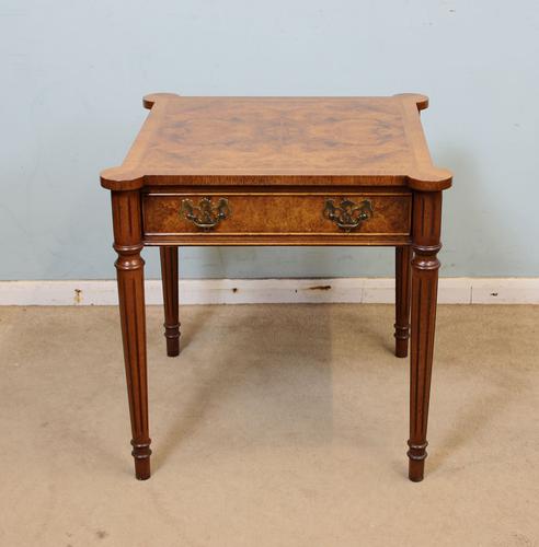 Quality Burr Walnut Lamp Table / Occasional Centre Table (1 of 1)