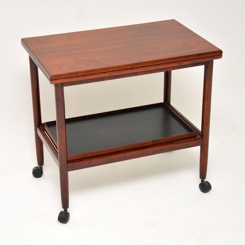 1960s Vintage Danish Rosewood Drinks Trolley (1 of 10)