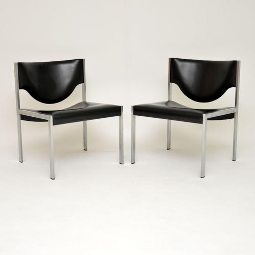 Pair of Vintage Danish Steel Lounge Chairs (1 of 7)