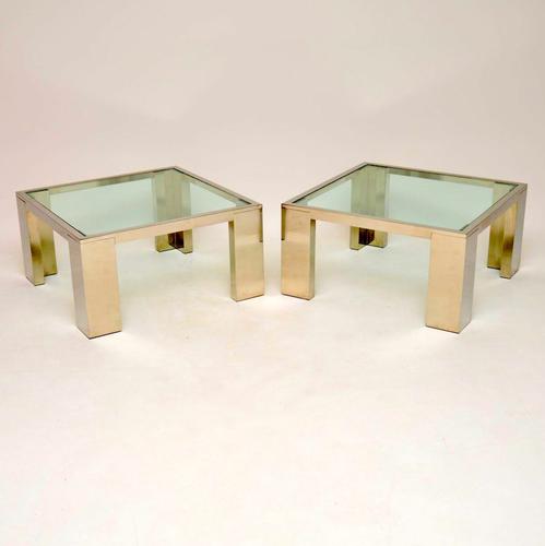 1970s Pair of Chrome & Glass Side / Coffee Tables (1 of 9) 1970s Pair of Chrome & Glass Side / Coffee Tables (1 of 9)