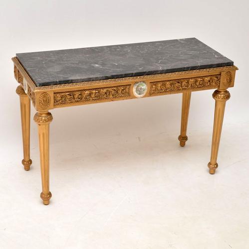 French Marble Top Gilt Coffee Table (1 of 11)