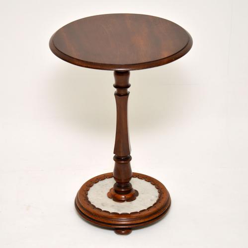 Antique William IV Mahogany & Marble Side Table (1 of 7)