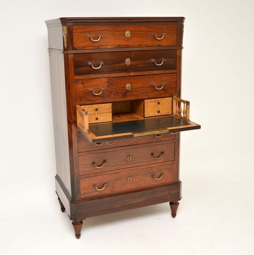 Antique Rosewood Biedermeier Secretaire Chest of Drawers (1 of 13)