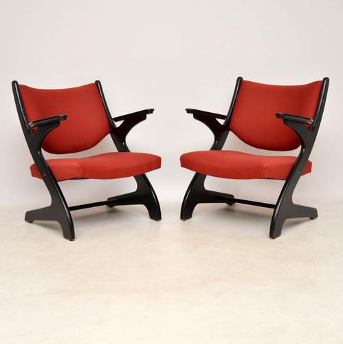 1960’S Pair of Vintage Italian Armchairs (1 of 12) 1960’S Pair of Vintage Italian Armchairs (1 of 12)