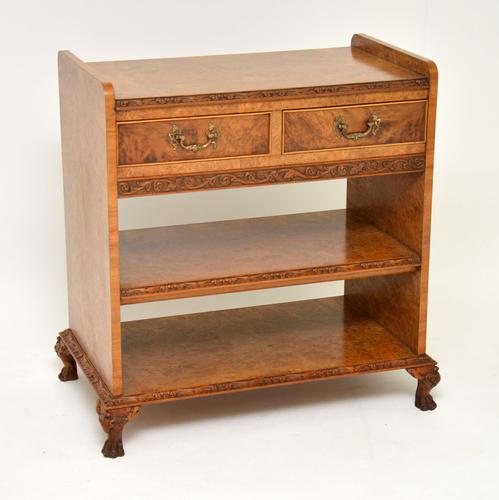 Antique Burr Walnut 3 Tier Buffet Server Table (1 of 12)