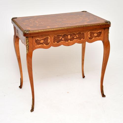 French Inlaid Marquetry Card Table (1 of 12)