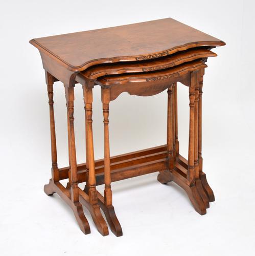 Antique Burr Walnut Nest of Tables (1 of 9)