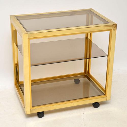 1970s Vintage Italian Brass Drinks Trolley by Zevi (1 of 7)