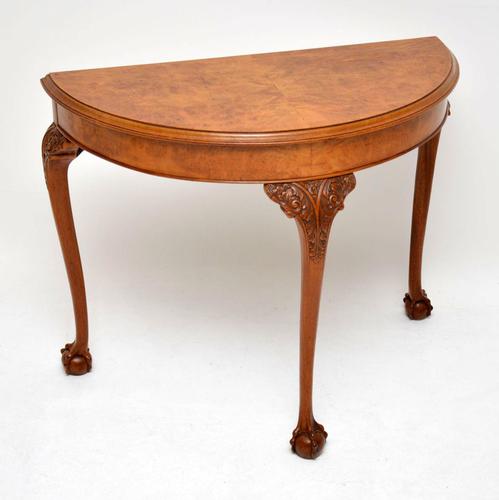 Antique Burr Walnut Console Table (1 of 9) Antique Burr Walnut Console Table (1 of 9)