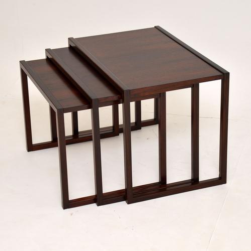 1960s Danish Rosewood Nest of Tables by Kai Kristiansen (1 of 11) 1960s Danish Rosewood Nest of Tables by Kai Kristiansen (1 of 11)