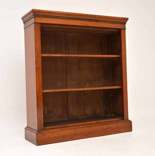 Antique Victorian Mahogany Open Bookcase (1 of 10)