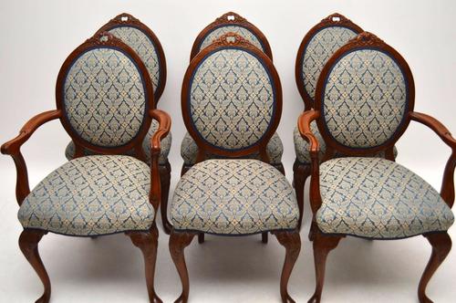 Set of Six Walnut Dining Chairs C.1930 (1 of 1) Set of Six Walnut Dining Chairs C.1930 (1 of 1)