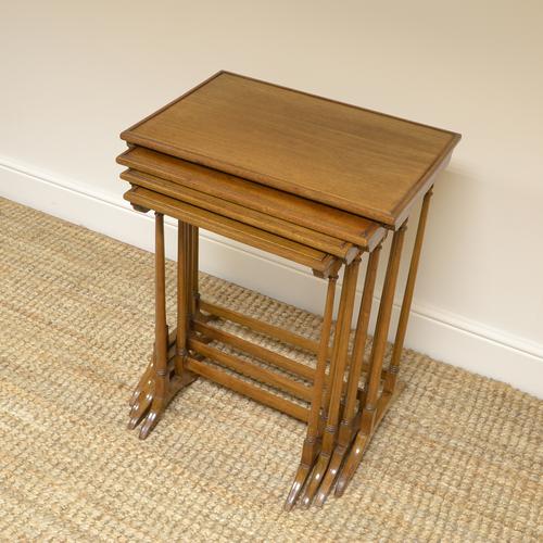 Edwardian Mellow Walnut Nest of Four Antique Tables (1 of 6) Edwardian Mellow Walnut Nest of Four Antique Tables (1 of 6)