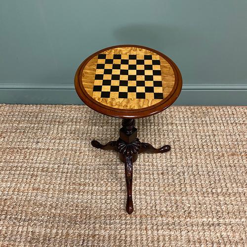 High Quality Victorian Mahogany Antique Drafts Table / Chess Table (1 of 7)