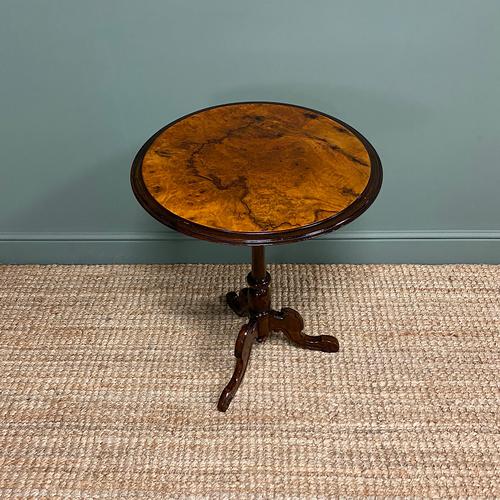 Beautifully Figured Victorian Walnut Antique Occasional Table (1 of 7) Beautifully Figured Victorian Walnut Antique Occasional Table (1 of 7)