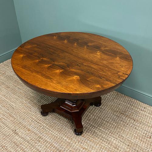 Spectacular Victorian Rosewood Antique Circular Centre Table (1 of 9)