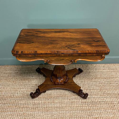 Spectacular William IV Rosewood Antique Card Table (1 of 10) Spectacular William IV Rosewood Antique Card Table (1 of 10)