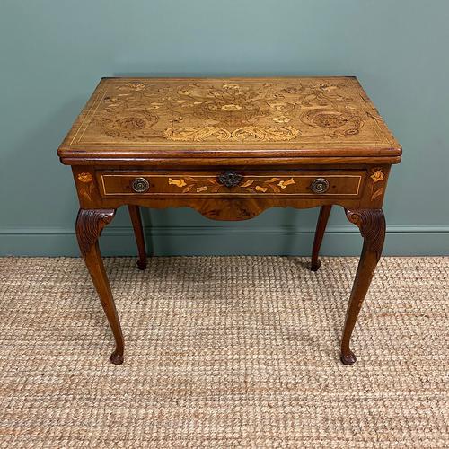 Rare 18th Century Dutch Marquetry Inlaid Antique Games Table. (1 of 11)