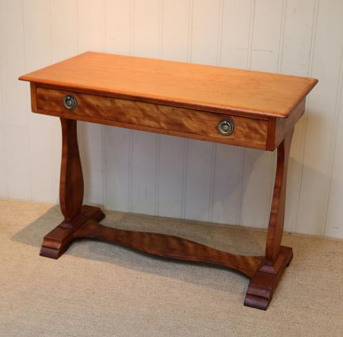 Satinwood Lyre End Table c.1890 (1 of 8)