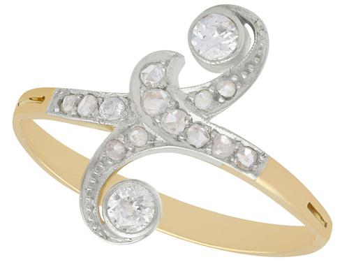 0.26ct Diamond & 18ct Yellow Gold Dress Ring - Antique c.1910 (1 of 9) 0.26ct Diamond & 18ct Yellow Gold Dress Ring - Antique c.1910 (1 of 9)