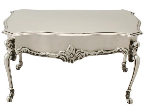 Edwardian Sterling Silver 'Card Table' Jewellery Box (1 of 1) Edwardian Sterling Silver 'Card Table' Jewellery Box (1 of 1)