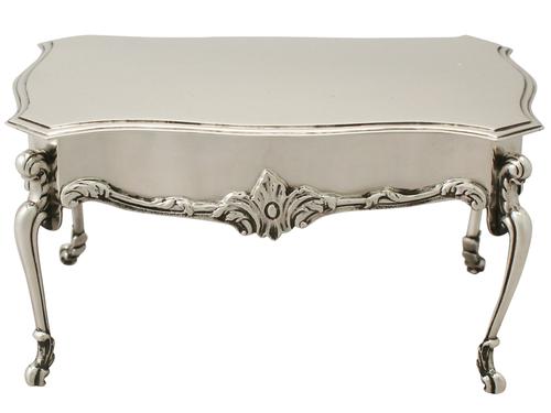 Edwardian Sterling Silver 'Card Table' Jewellery Box (1 of 1)