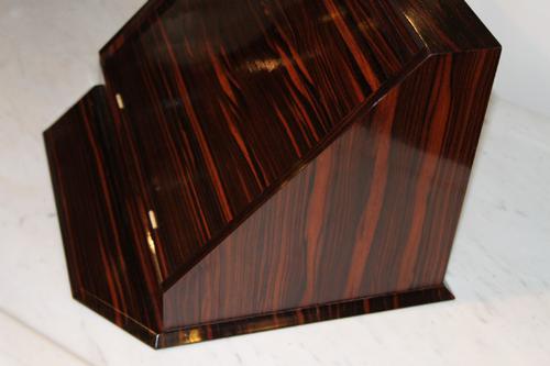 Art Deco Macassar Ebony Desk Tidy / Letter Rack (1 of 1)