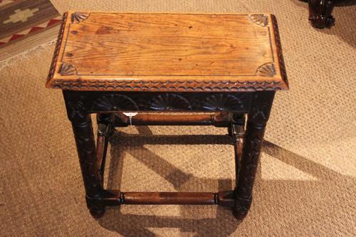 Victorian Oak Joint Stool (1 of 1)