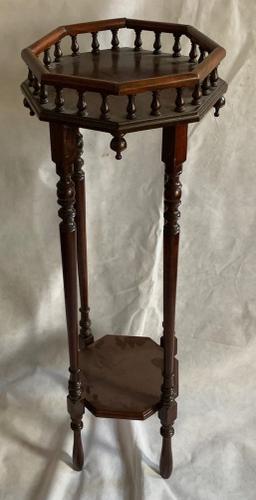 Tall Mahogany Style Plant or Statue Stand (1 of 4)