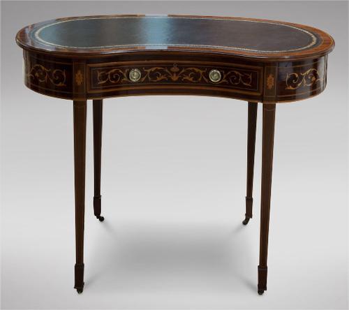 19th Century Mahogany Kidney Shaped Desk by Maple & Co (1 of 5)