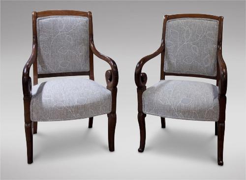 Pair of 19th Century Louis Phillipe Mahogany Chairs (1 of 5)