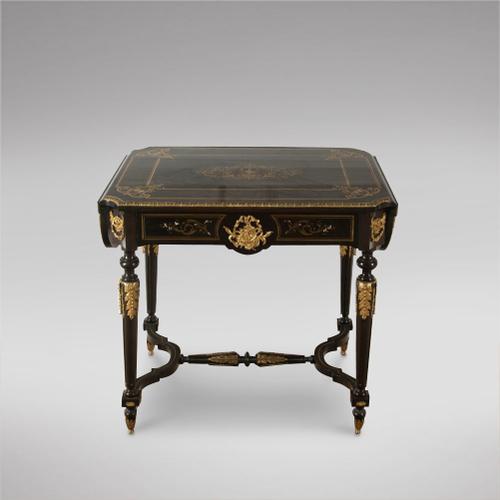 French 19th Century Ebonised Library Table (1 of 4) French 19th Century Ebonised Library Table (1 of 4)