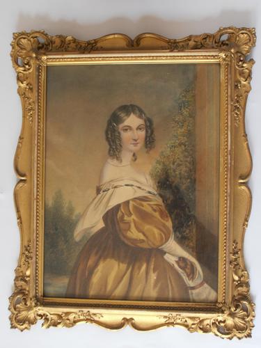 19thc English School Watercolours of Young ladies (1 of 1)