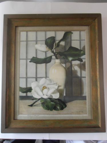 After Ethelyn C Stewart, 1946 Signed Magnolias Print in Colour (1 of 1) After Ethelyn C Stewart, 1946 Signed Magnolias Print in Colour (1 of 1)
