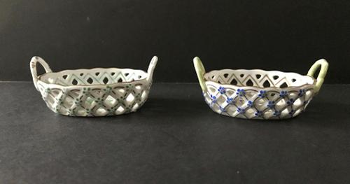 Two Miniature Herend Open Weave Baskets (1 of 1)