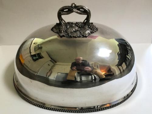 Large Victorian Silver Plate Meat Cover (1 of 1) Large Victorian Silver Plate Meat Cover (1 of 1)