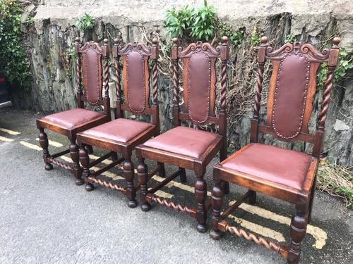 Set of 4 Oak Dining Chairs (1 of 1)