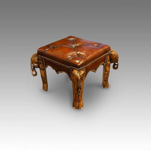 Elephant Leather Coffee Stool C.1935 (1 of 1) Elephant Leather Coffee Stool C.1935 (1 of 1)