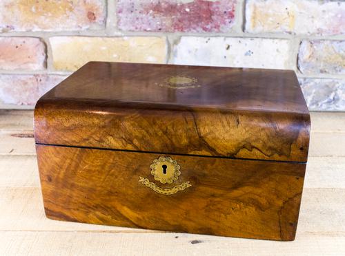 Figured Walnut Table Box c.1870 (1 of 1)