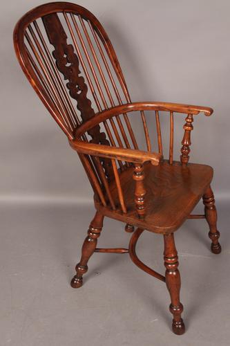 Rare Yew Wood Windsor Chair Spencer Retford Worksop c.1850 (1 of 1)