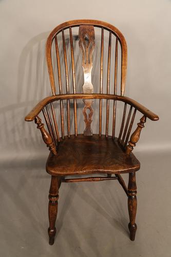 High Back Ash & Elm Windsor Chair c.1850 (1 of 1)