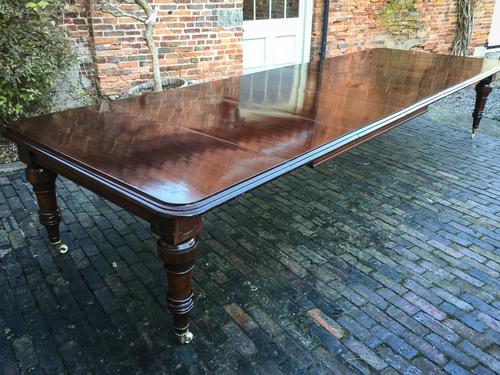 Large Victorian 5 Leaf Extending Dining Table Seat 16 (1 of 1)